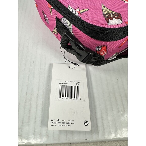 Nike Swoosh Hard Shell Lunch Box 4L Pink Ice Cream Insulated School Bag NEW - Picture 6 of 7